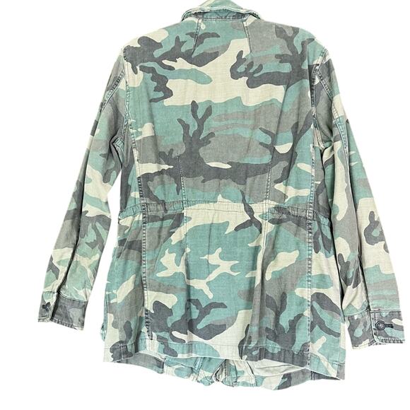 Free People Jacket Women's Size Small Military Camo Utility Multi-pocket Combat - Picture 5 of 11